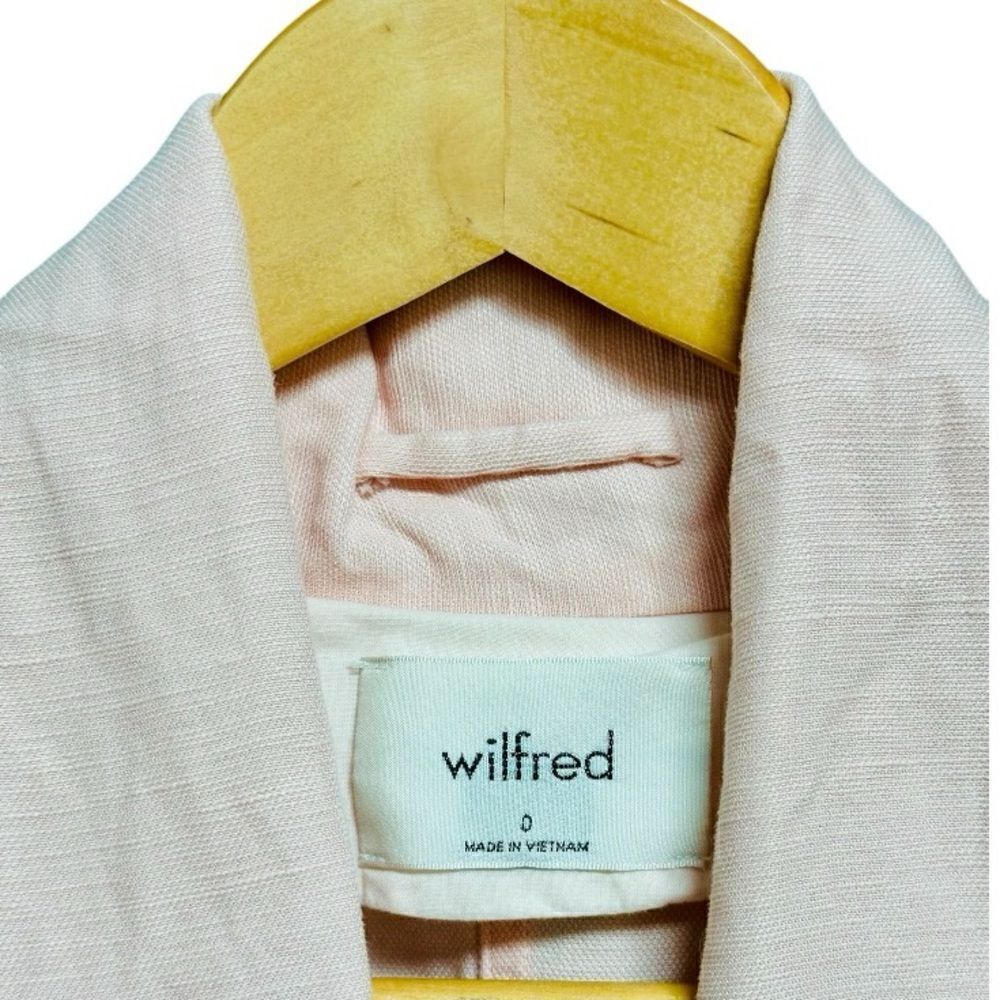 Aritzia Wilfred Blazer Linen Blend Pink Size 0 - Picture 2 of 4
